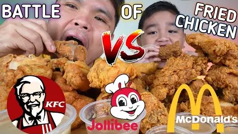 BATTLE of FRIED CHICKEN Jollibee Chicken Joy, McDonalds, KFC with LIAM PO MUKBANG