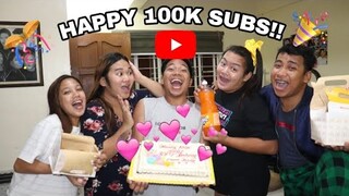 CELEBRATION SA AKING 100K!! ( SIMPLE LANG GANERN! )