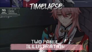 [TIMELAPSE] Two Panel Illustration (FANART)