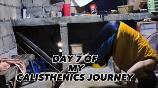 DAY 7 OF MY CALISTHENICS JOURNEY