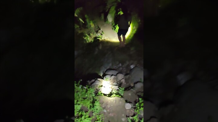 Walking in the Mountain at night