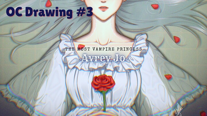 OC Drawing |🌕🌹The Albino Vampire [Avrey Jo] | Drawing Timelapse