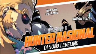 5 HUNTER TINGKAT NASIONAL DI SOLO LEVELING | 5 NATIONAL HUNTER LEVEL HUNTER IN SOLO LEVELING