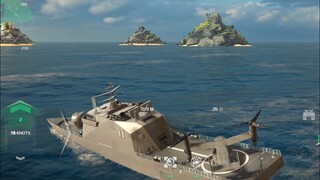 Modern Warships: RF DERZKIY bullying ship and submarine.