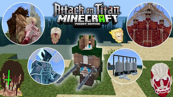 อัปเดตใหม่! แอดออน "ผ่าพิภพไททันโครตเจ๋ง" ใน Minecraft มือถือ?🔥(Attack On Titan) | Minecraft Addon