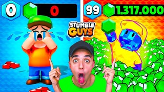CUENTA del JUGADOR con MÁS GEMAS de STUMBLE GUYS... 🤑