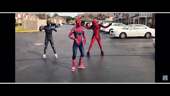 Spider-Man, Black Panther and Deadpool dance to Rasputine