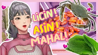 ADA KEPOMPONG? CACING SENDOK? MAKANAN UNIK DI KOREA SELATAN!| Harumi Hana【Vtuber Indonesia】