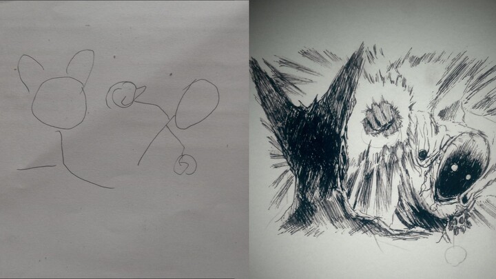 Cosmic garou vs Saitama,stickman to anime drawing