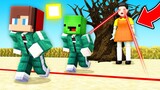 JJ and Mikey In SQUID GAME - Maizen Minecraft Animation