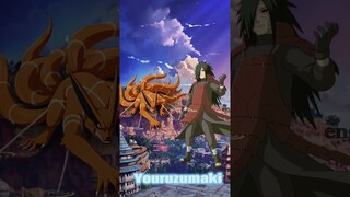 (madara vs kurama) who is strongest #shortsfeed #otaku #viral #naruto  #trending