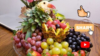 How to Make an Attractive Pineapple Parrot /Fruit carving tutorial