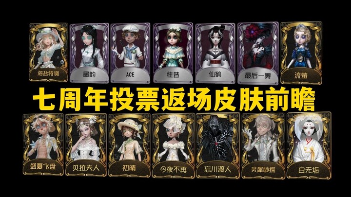 [Identity V] 7th Anniversary Vote-Back Skin Preview