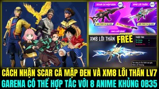 (Free Fire) Cách Nhận Scar Cá Mập Đen Và XM8 Lôi Thần LV7, OB35 Garena Sẽ Hợp Tác Với Spy X Family?