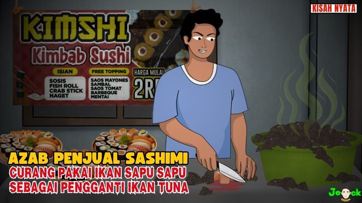 AZAB PENJUALTAHU SASHIMI CURANG PAKAI IKAN SAPU SAPU SEBAGI PENGGANTI IKAN T