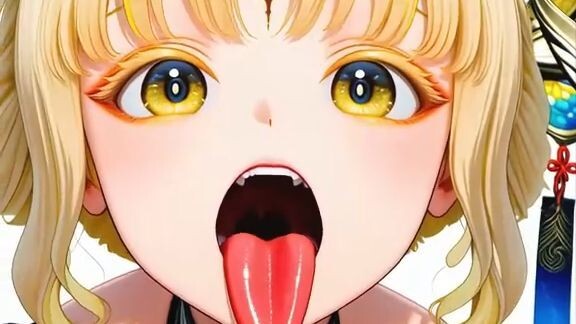 穗穗玩长舌头 😏 | Suisui tongue play 😏
