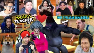 Reaksi Gamer Ngeprank Miss T Pacaran Sama Gorila, KOCAK ABIS!!! 😂 | Scary Teacher 3D Indonesia