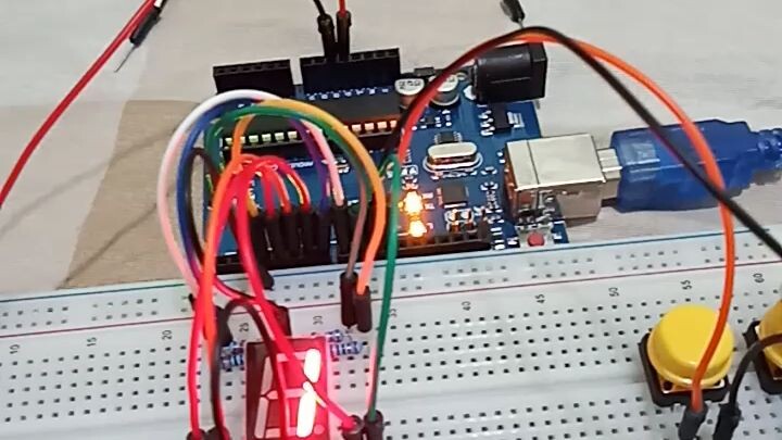 Embedded System.. .. 7 segments with 2 switches reset and for count by click