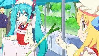 "Miku-chan is here to step on the wine~"