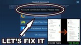 How to Fix Account Connection Failed + No Profile and Privacy in Google Play Games - Mobile Legends