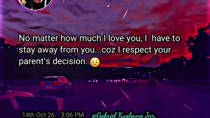 I respect your parent's decision🫶💔😭😥