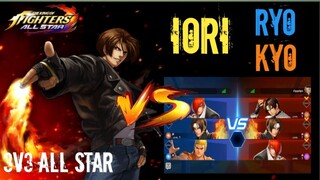 3v3 ALL STAR Vs. IORI , RYO ,KYO 😲🔥 | KOF ALL STAR VS. STREETFIGHTER |