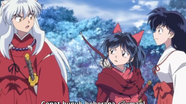 yasahime : kekompakan moroha dengan ayah nya Inuyasha melawan siluman es