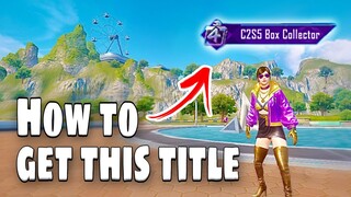 How to get C2S5 BOX COLLECTOR TITLE | PUBG MOBILE / BGMI #shorts 1.9 UPDATE TITLE