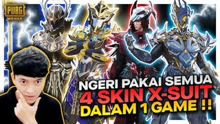 NGERI !! PAKAI 4 SKIN X-SUIT SEKALIGUS DALAM 1 MATCH , TEMAN AUTO KENA MENTAL !! - PUBG MOBILE
