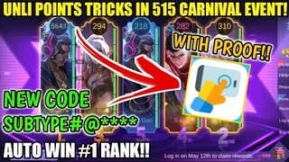 BUG! TRICK IN 515 CARNIVAL EVENT USING AUTO CLICKER MOBILE LEGENDS
