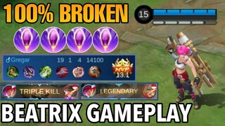 Next New Hero Beatrix Gameplay | Beatrix God Among Men Gameplay & Build - Mobile Legends: Bang Bang
