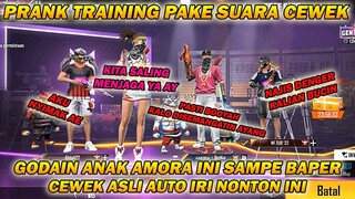 PART 2 , PRANK TRAINING PAKE SUARA CEWEK, JADI BOOYAH KALO DI SEMANGATIN AYANG , free fire