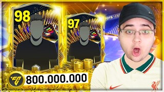 GELDİİİ 98 GEN TOTS ÇIKTI ! 800 MİLYON COINS KASTIM! TARİHİ COINS KASMA TOTS PAKET AÇILIMI FC Mobile