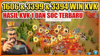 KEMENANGAN 1606 & 3399 & 3394 HASIL KVK MUSIM 1 DAN SOC RISE OF KINGDOMS TERBARU