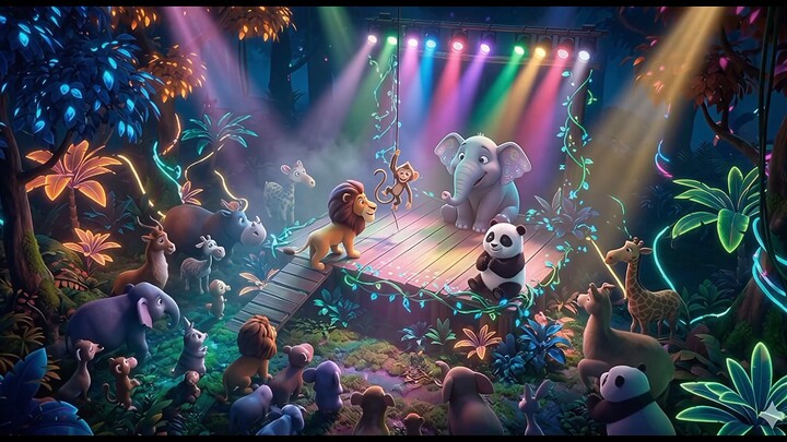 🦁🎉 जंगल में आज पार्टी है! 🐘🐒 सभी जानवरों की मस्ती🌳🎊 जंगल की सबसे बड़ी पार्टी! 🦁🐘🐵 जानवरों क