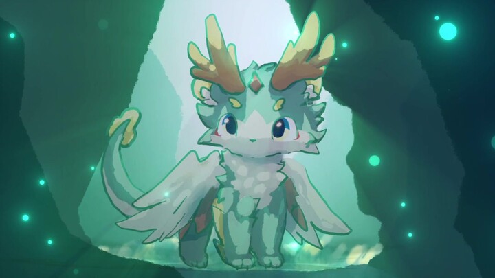 【动态壁纸/furry】是会动的龙龙哦（60倍速制作过程）