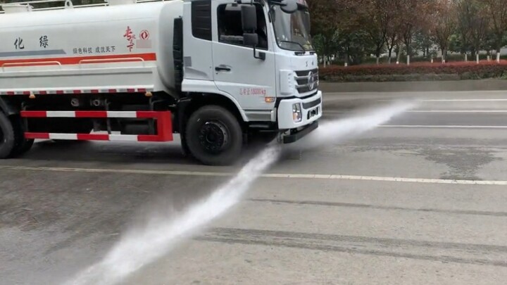 It’s my first time driving a sprinkler truck. Sorry to the passerby (see the end)