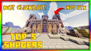 {RTX?}Top 5 Best Realistic Shaders 2020! Minecraft Bedrock Edition/MCPE (Not ClickBait!) 1.16+