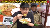 TERLALU MONSTER INI COK ‼️ JAM 10 PAGI MUKBANG 3 PORSI NASI KUNING GEROBAK BAPAK INI MANTAP ‼️