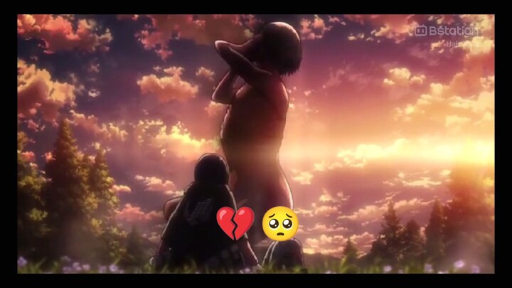 disaat Eren kehilangan kekuatan Titan nya,dan dia berusaha sekuat tenaga Namun....🥺🥺🥺