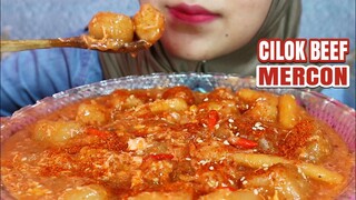 ASMR CILOK BEEF MERCON ENAKNYA NAMPOLL | ULUL ASMR MUKBANG INDONESIA