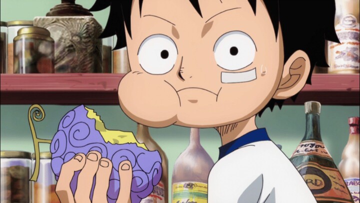 Momen luffy makan buah iblis
