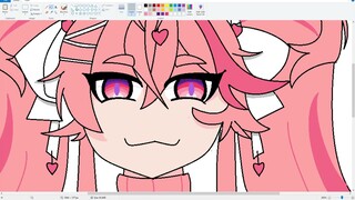 PINKY FOX KIREINA SPEEDPAINT [MsPaint]