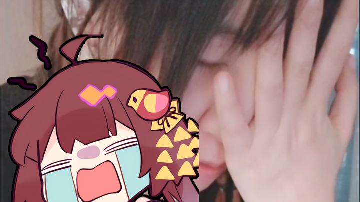 泠鸢：设备不兼容我的皮套，只能露脸播了