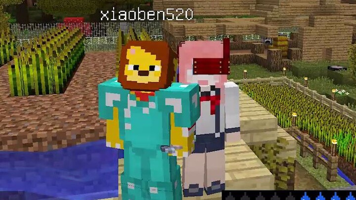Minecraft Small-Scale Farming 01: Xiao Xuan Runs Into My Master, Xiaoben, Yet Again!