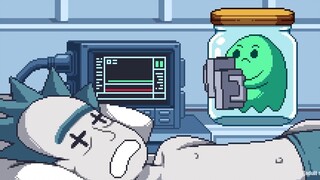 Fun animation of "Rick and Morty: Pixel World" with a unique style - a fantasy adventure in the pixe
