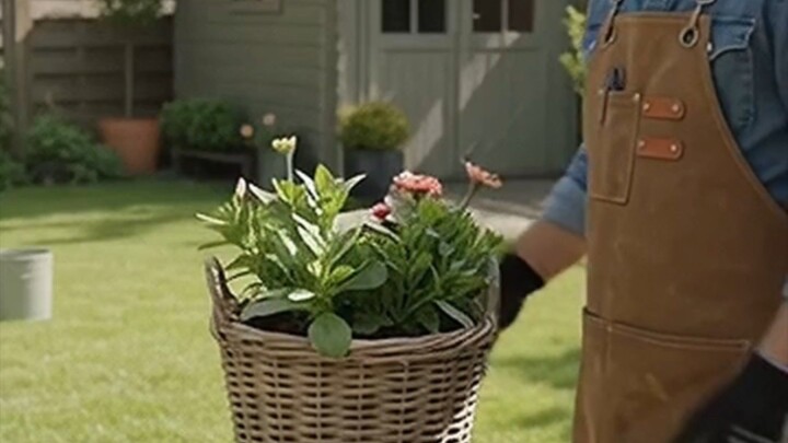 Flower pot made from basket  🧺 #amezing