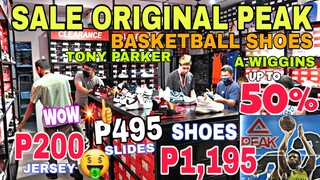 SALE! PEAK STORE ORIGINAL SHOES BAGS APPARELS SLIDE at ibapa! BAGSAK PRESYO up to 50%,riverbank