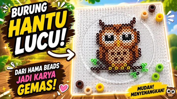 Bikin Burung Hantu Lucu dari Hama Beads