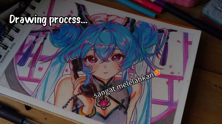 Drawing process... || capek cuyy🥵🥵